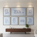 Blueprint Wall Art Series